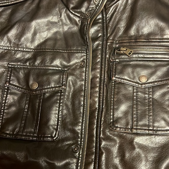 Levi Strauss Faux Leather Bomber Jacket - Picture 5 of 6